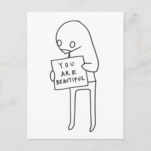 you are beautiful postcard (Front)