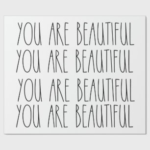 You Are Beautiful Rae Dunn Inspired Wrapping Paper