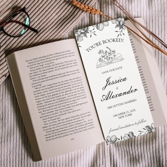 You are booked Save The Date Bookmarker Invitation (Creator Uploaded)