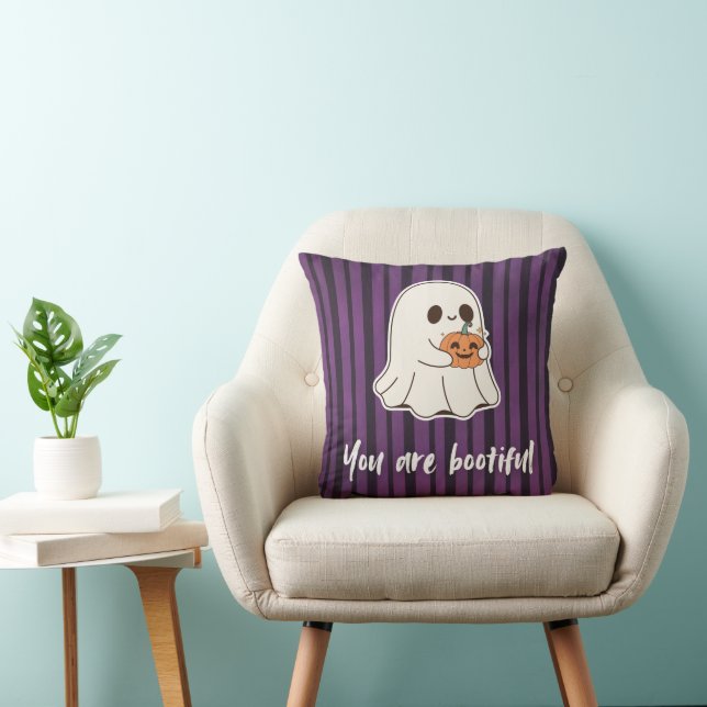 You Are Bootiful Ghost Halloween Pillow (Chair)
