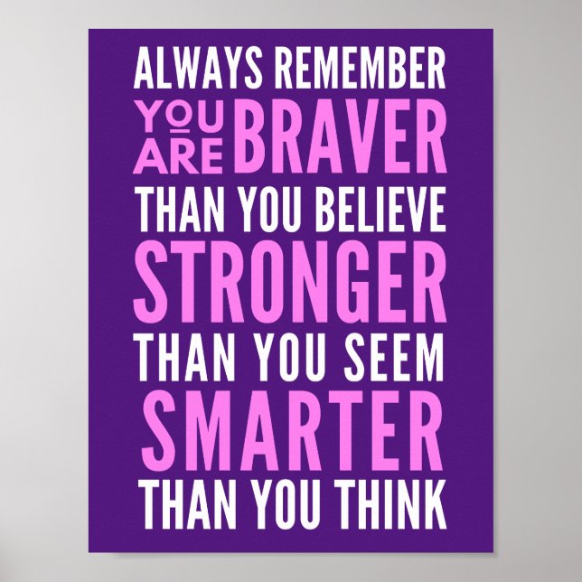 You are Braver Than You Believe Poster (Front)
