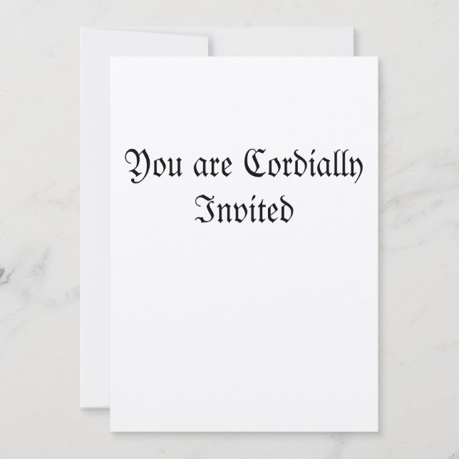 You are Cordially Invited Invitation (Front)