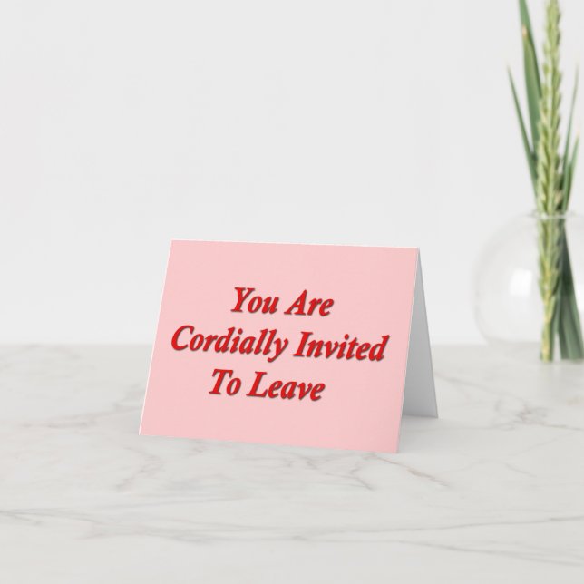 You Are Cordially Invited To Leave Invitation (Front)