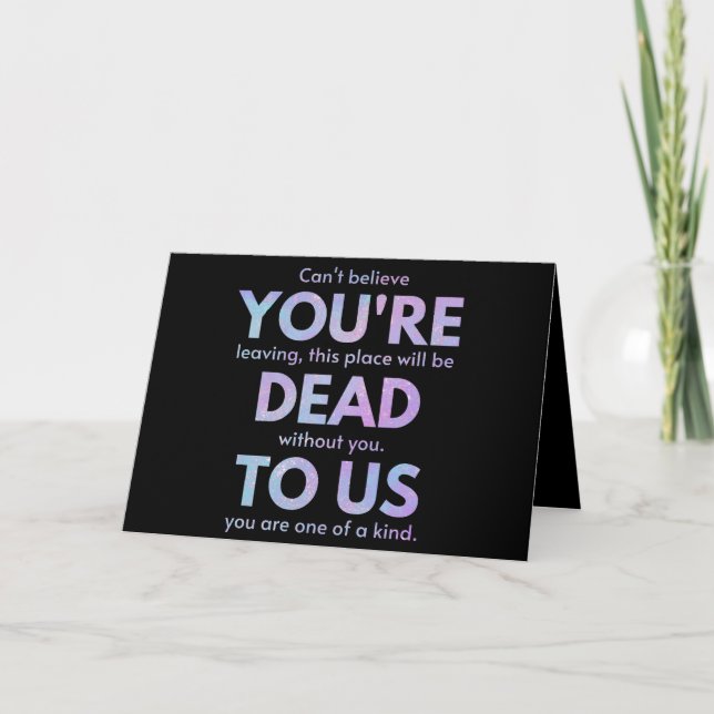 You Are Dead to Us! - R.I.P. Traitor!: Coworker Card (Front)