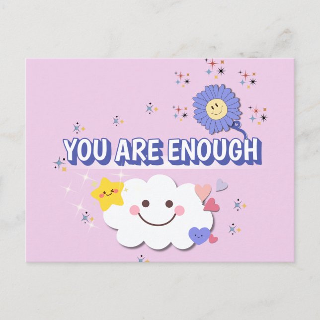 You Are Enough – Cheerful Greeting Card (Front)