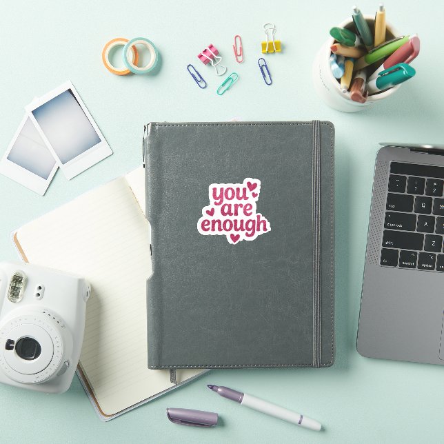 you are enough Custom-Cut Vinyl Sticker (iPad Cover)
