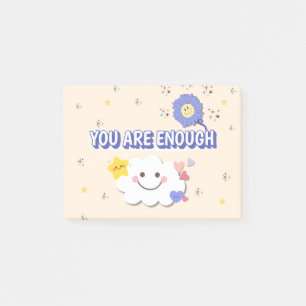 You Are Enough – Cute Pastel Motivational Sticky N Post-it Notes