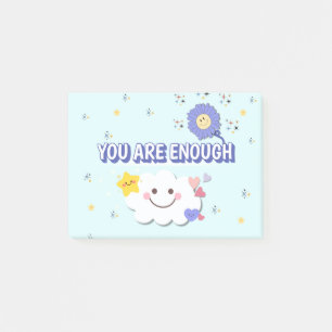 You Are Enough – Cute Pastel Motivational Sticky N Post-it Notes