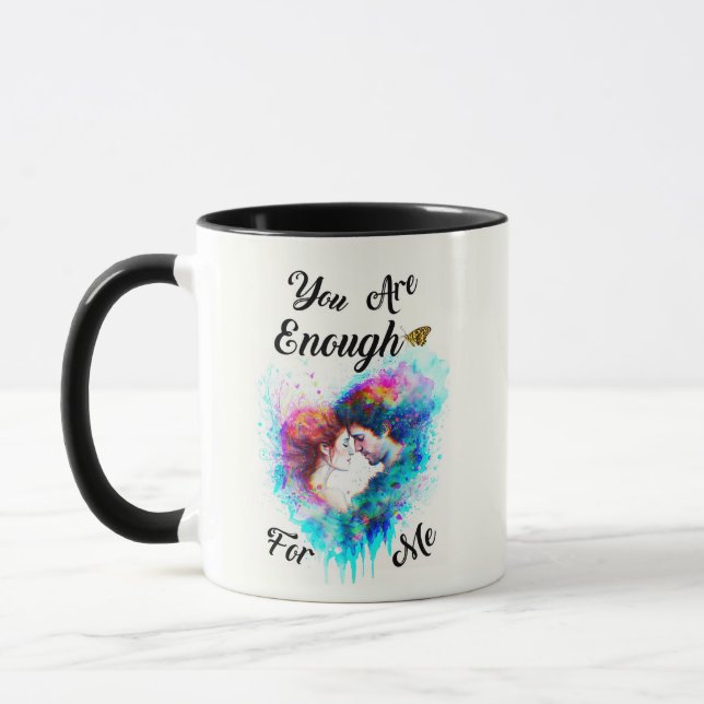 You Are Enough For Me Bestie Couple Love Valentine Mug (Left)