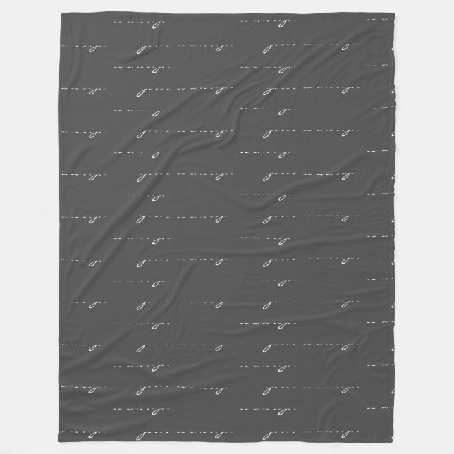 You Are Enough Inspirational Quote Black White Fleece Blanket (Front)