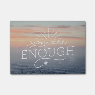 You are enough lettered quote post-it notes