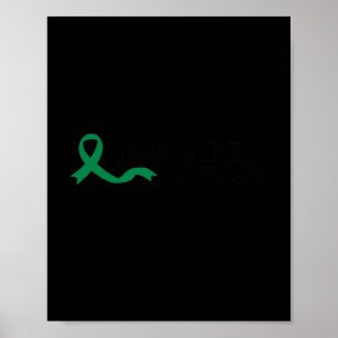 You Are Enough Mental Health Green Ribbon Suicide Poster