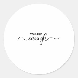 You Are Enough Mental Health S Awareness Vintage  Classic Round Sticker