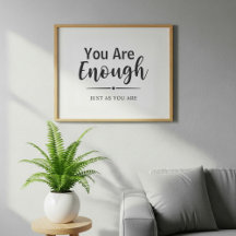 You Are Enough | Minimalist Inspirational Quote