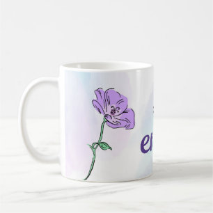 You Are Enough Mug   Minimal Purple Design