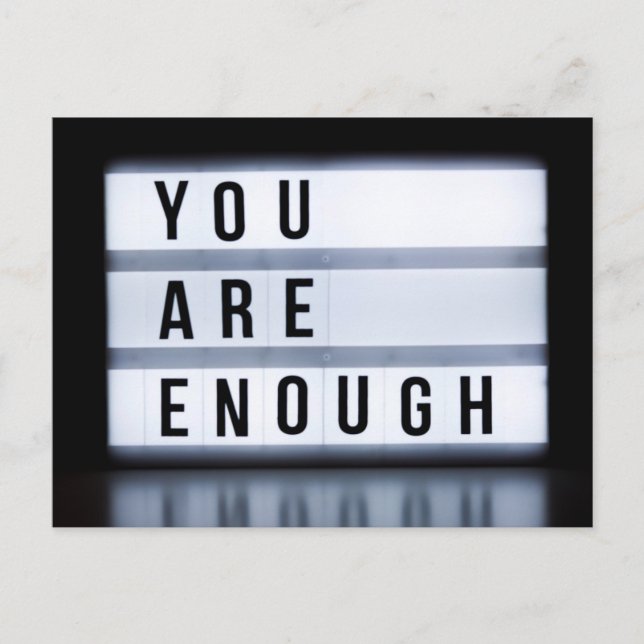 You are enough postcard (Front)