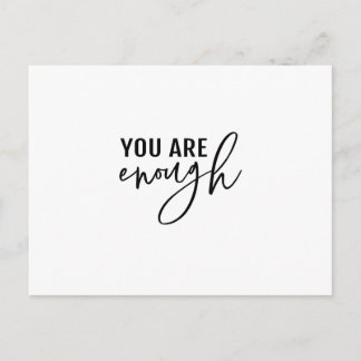 You are enough postcard