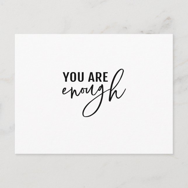 You are enough postcard (Front)