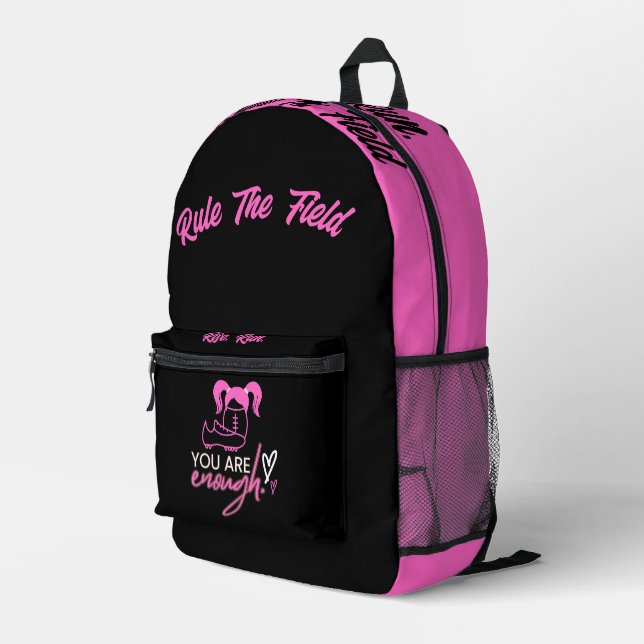 You Are Enough Printed Backpack (Back Corner Right)