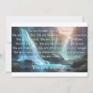You Are Enough - stickers Holiday Card