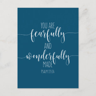 You Are Fearfully And Wonderfully, Psalm 139:14 Postcard