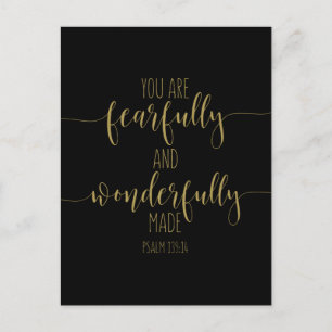 You Are Fearfully And Wonderfully, Psalm 139:14 Postcard