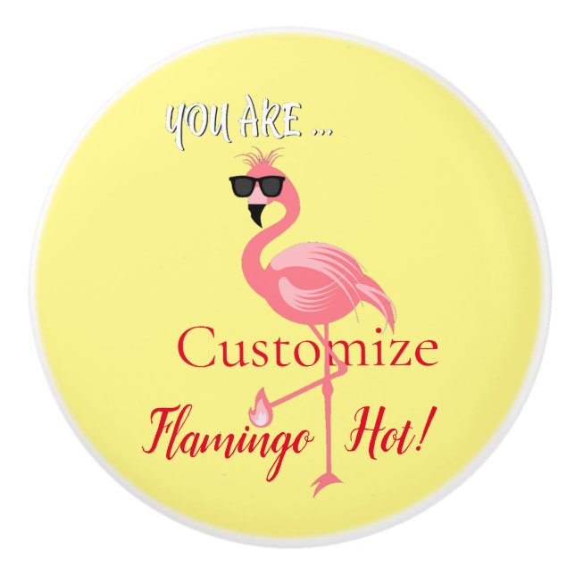 You Are Flamingo Hot Thunder_Cove Ceramic Knob (Front)