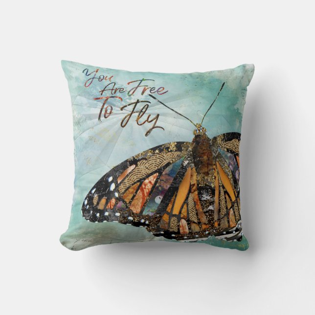 You Are Free To Fly Pillow (Front)
