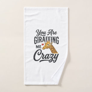 You Are Giraffing Me Crazy Funny Giraffe Shirt_1 Hand Towel