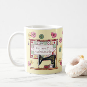 You Are God's Workmanship Sewing Machine Mug