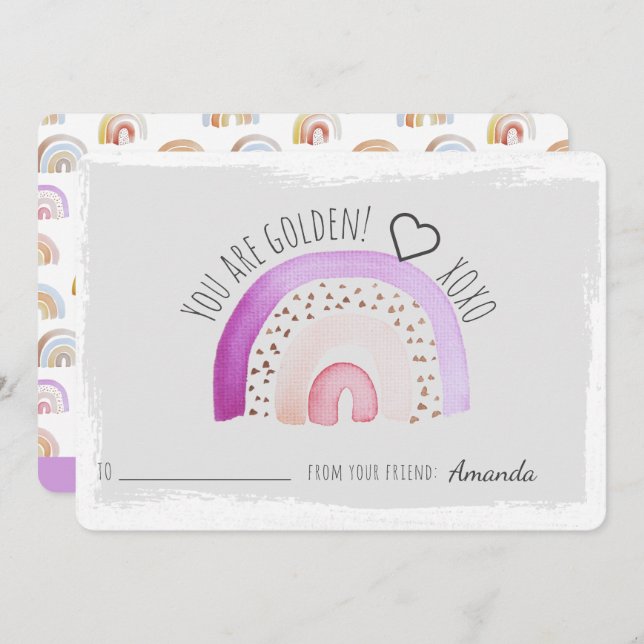 You Are Golden Rainbow Valentines Classroom (Front/Back)