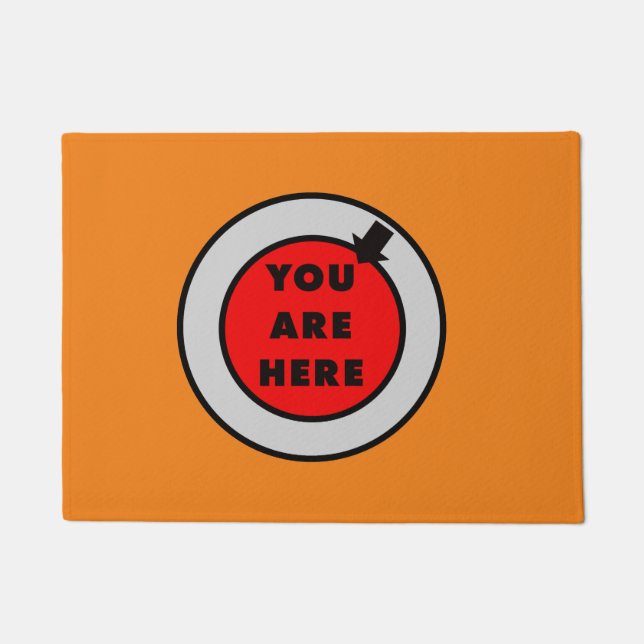 You are here funny doormat (Front)