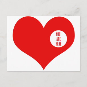 YOU ARE HERE - LOVE POSTCARD