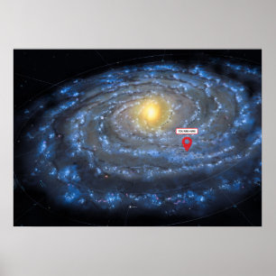 You are here: Milky Way map Poster