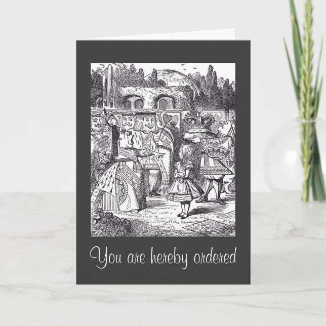 You are hereby ordered card (Front)