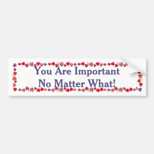 You Are Important No Matter .../Sticker/Magnet Bumper Sticker
