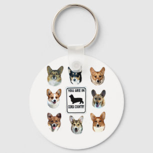 You Are In  Corgi Country Keychain