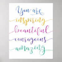 You Are Inspiring Art Print