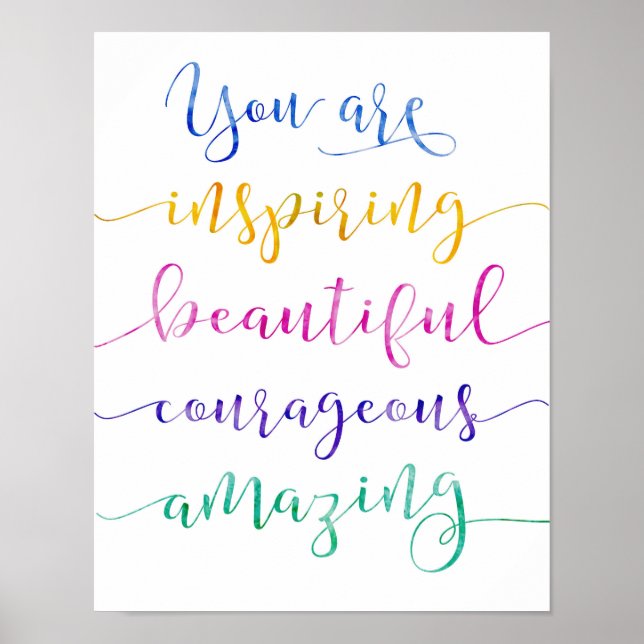 You Are Inspiring Art Print (Front)