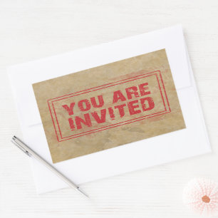 You Are Invited Creepy Stamp Sticker