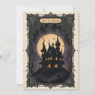 You Are Invited Gothic Haunted House Halloween Invitation