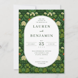 You Are Invited to the Green Floral Elegancy Invitation