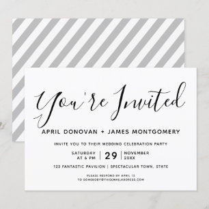 You are Invited Typography Wedding Invitation