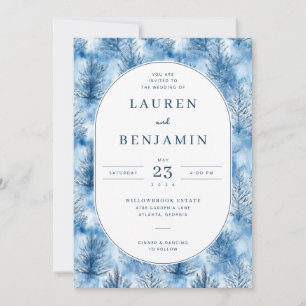You Are Invited Winter Blue Snowflake Invitation