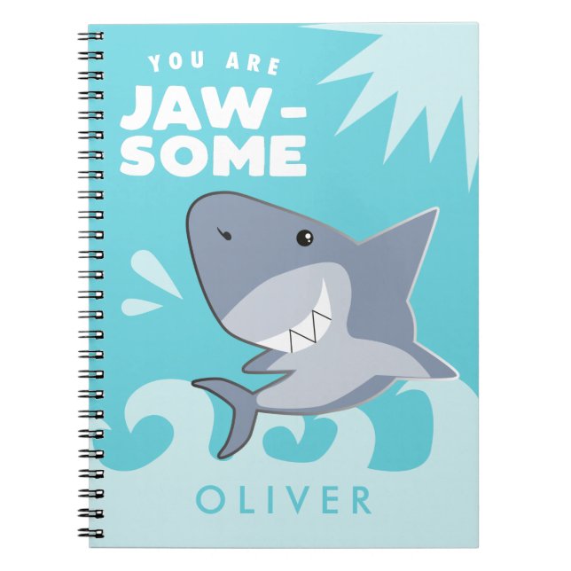 You are Jawsome Shark Boys Custom Notebook (Front)