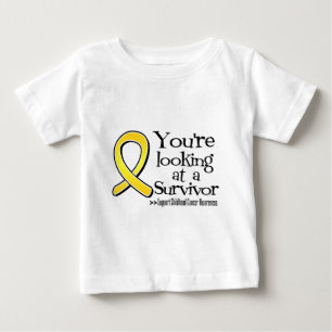 You are Looking at a Childhood Cancer Survivor Baby T-Shirt