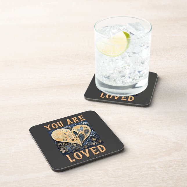 You Are Loved Beverage Coaster (Right Side)
