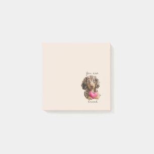 You Are Loved – Cute Dachshund Sticky Notes 