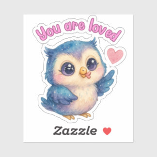 You Are Loved – Cute Owl Die-Cut Affirmation 
