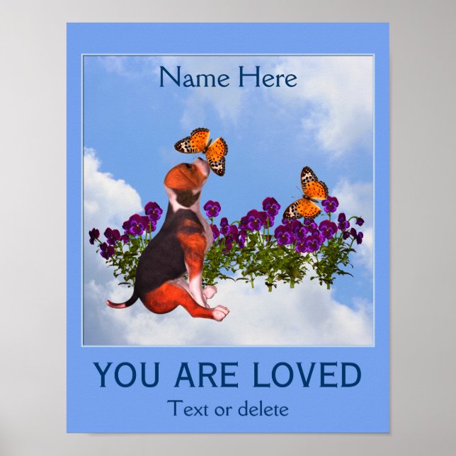 You Are Loved Inspirational Personalized Poster (Front)